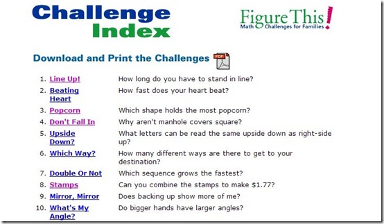 Figure This-math website-challenge index