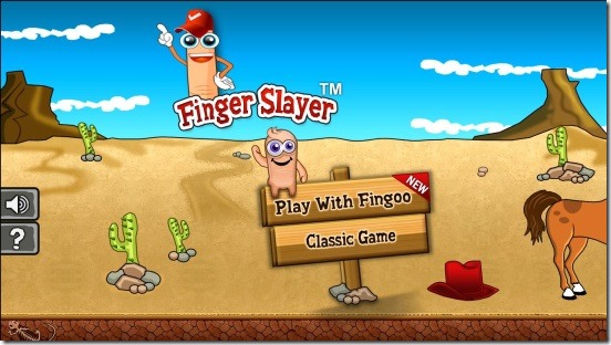 Finger Slayer - Main Screen