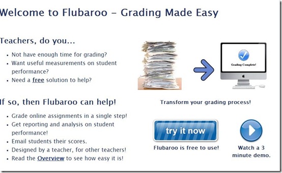 Flubaroo-online grading tool-home page