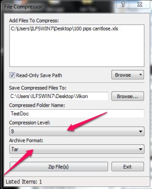 Free Advanced Text Editor - Vikon - Compress Files