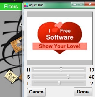 Free Collage Maker- add filters to a selected photo