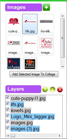 Free Collage Maker- add images and insert them for creating the collage