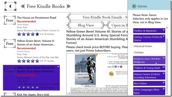 Free Kindle Books - filtering books