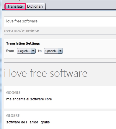 French Dictionary and Converter- translate tab