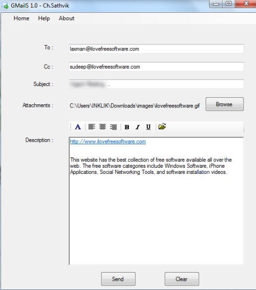 GMailS- send emails and attachments from desktop