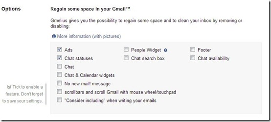 Gmelius-Gmail cleanup-options