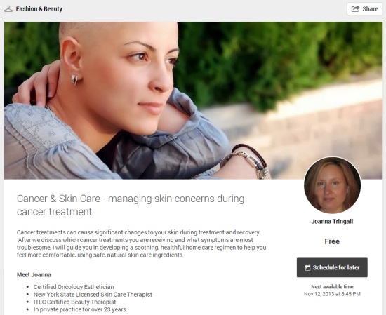 Helpout Cancer Skin Care - managing skin concerns during cancer treatment by Joanna Tringali