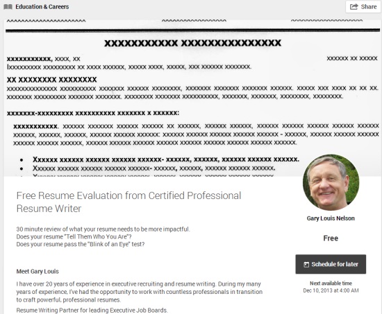 Helpout  Free Resume Evaluation from Certified Professional Resume Writer  by Gary Louis Nelson
