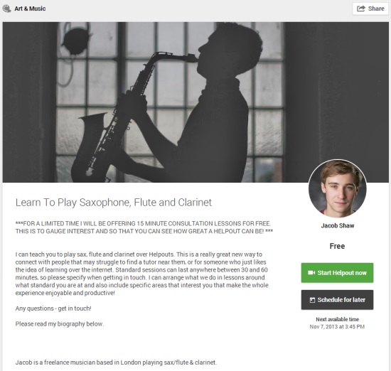 Helpout  Learn To Play Saxophone, Flute and Clarinet  by Jacob Shaw