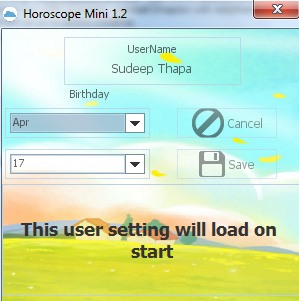 Horoscope Mini- add user's birth date to get free predictions