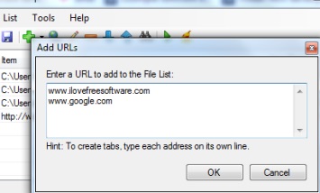 Instant File Opener- add URLs