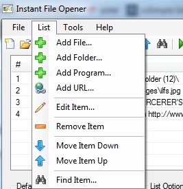 Instant File Opener- add items to interface