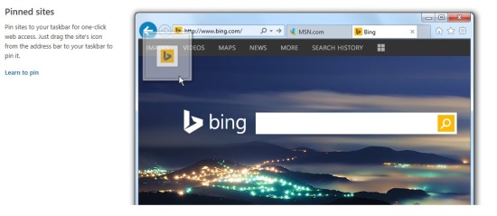 Internet Explorer 11 - Pinning Sites