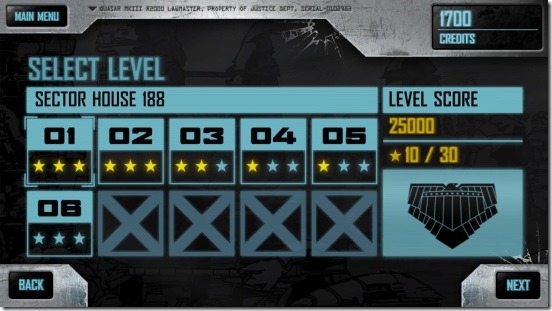 Judge Dredd vs. Zombies - levels