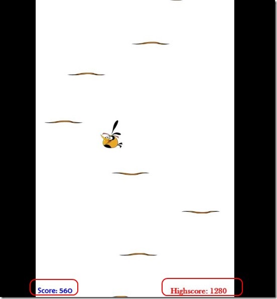 Jumping birds - gameplay and score