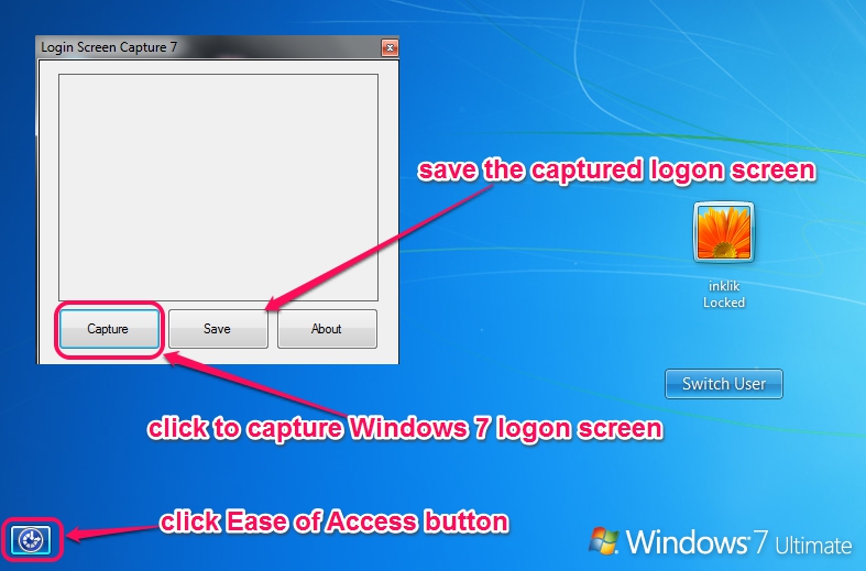 Login Screen Capture 7- capture and save logon screen