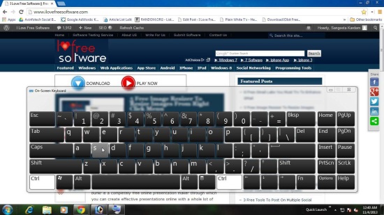 On-Screen Keyboard Added