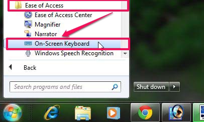 Open On-Screen Keyboard