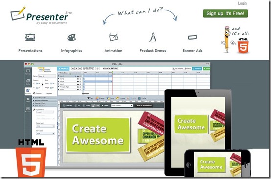 Presenter-online presentation maker- home page