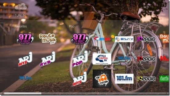 Radio  main screen and stations