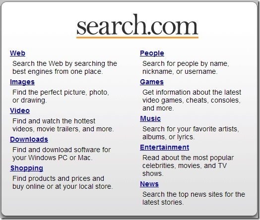 Search.com Options