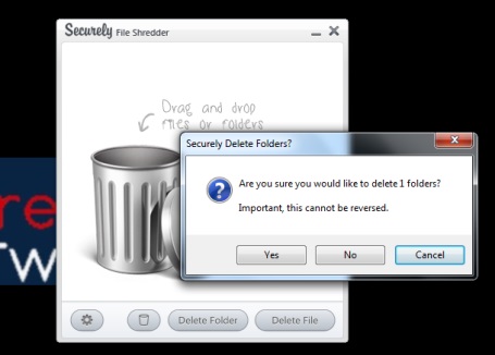 Securely File Shredder- add files or folders to delete