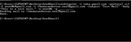 Send email from command line - SendItQuiet - How to send an Email