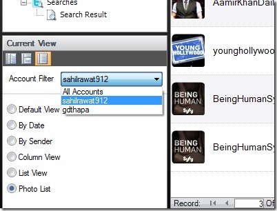 SharedMinds Desktop- different views and account filtering