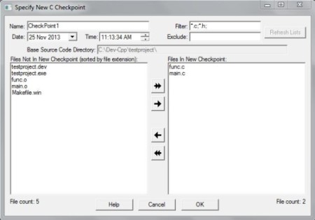 SourceMonitor - Choose a file