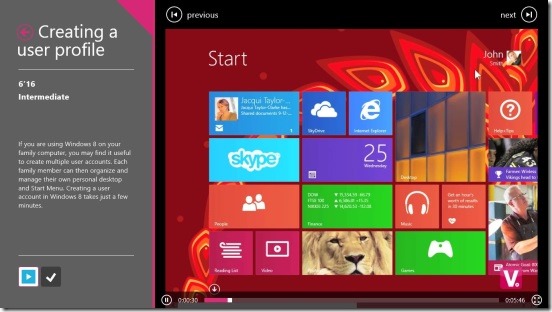 Tips & Tricks for Windows 8.1 - watching tutorial in normal mode