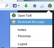 Turtl- use bookmark this page option