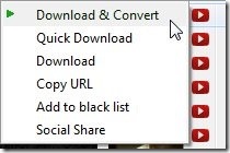 Video DownloadHelper- Video DownloadHelper- options menu