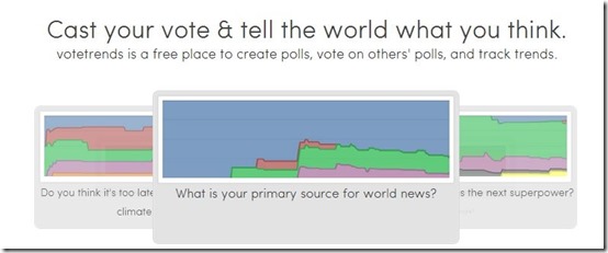 Votetrends-online voting tool-home page