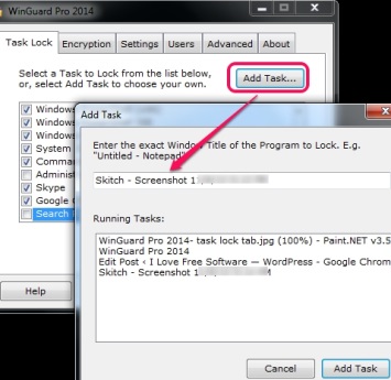 WinGuard Pro 2014- add a task