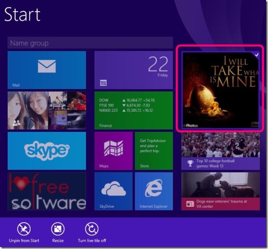 Windows 8 Tutorial - turning live tile off