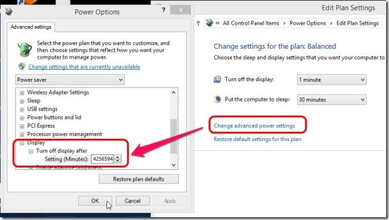 Windows 8 tutorial - advance power settings