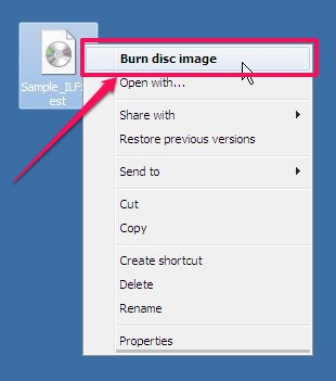Windows Disc Image Burner - Burn Disc Image