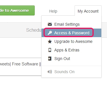 click on access & password option