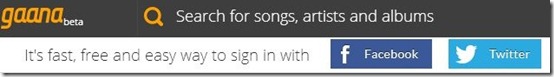 gaana.com-listen to music online- search bar