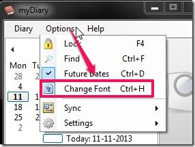 my Diary-my diary-change font