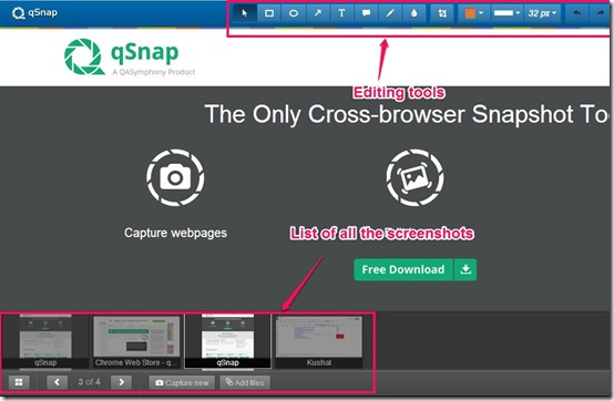 qSnap-screenshot tool-edit screenshots