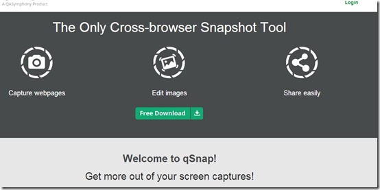 qSnap-screenshot tool-home page
