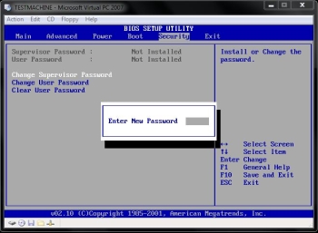 Set up a BIOS Password - Set Password
