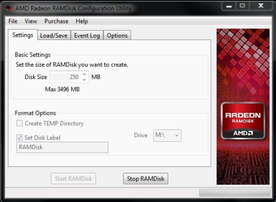 Free Ramdisk Software - AMD Radeon RAMDisk