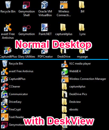 Arrange Desktop Icon In A List - DeskView - Arranging icons with DeskView
