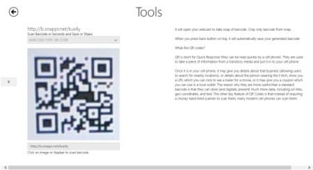 Barcoder- generate info for QR Code
