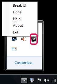 Break It!- system tray icon