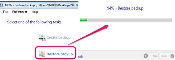 BrowserBackup- restore backup