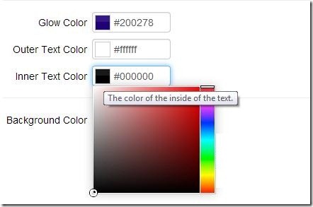 COOLTEXT rgb color panel