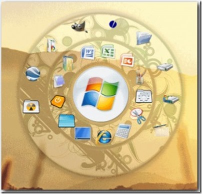 Circle Dock- arrange desktop icons-circle shape